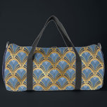 Elegant Blue Gold Art Deco Vintage Pattern Duffle Bag<br><div class="desc">Elegant Blue Gold Art Deco Vintage Pattern Duffel Bags features an elegant art deco pattern in blue and gold. Created by Evco Studio www.zazzle.com/store/evcostudio</div>