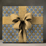 Elegant Blue Gold Art Deco Vintage Pattern Wrapping Paper<br><div class="desc">Elegant Blue Gold Art Deco Vintage Pattern Wrapping Paper Gift Wrap features an elegant art deco pattern in blue and gold.</div>