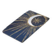 Elegant Blue Gold Sun Moon Mandala iPad Mini Cover (Side)