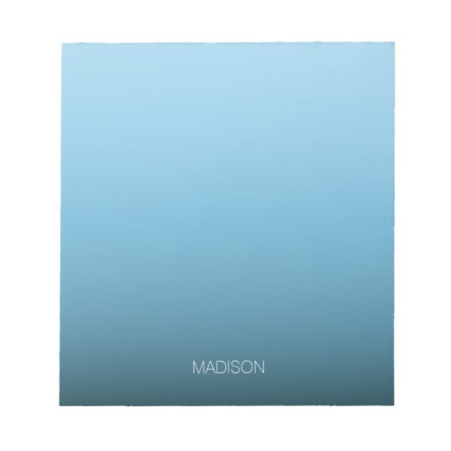 Elegant blue gradient notepad (Front)
