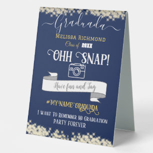 Elegant Blue Graduated Spanish Oh Snap!!