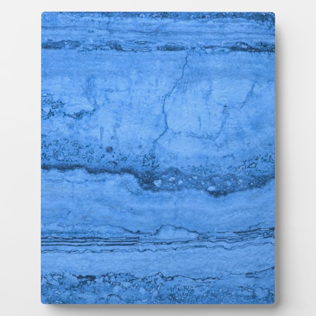 Elegant Blue Granite pattern blue marble  Plaque (Front)
