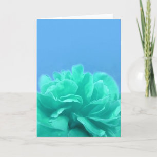 Elegant Blue Green Floral Card
