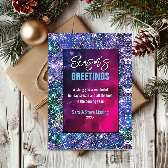 Elegant blue green Glitter Christmas new year  (Creator Uploaded)