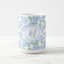 Elegant Blue Green Hydrangea Preppy Personalised