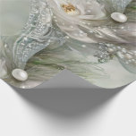 Elegant Blue, Grey, and Pearly Swirls Wrapping Paper<br><div class="desc">Give your recipients your best. Use this lovely, sophisticated floral, print "jewelled" with no actual glitter, foil, or beading, high-quality gift wrap with a grid back for easy cutting. You'll appreciate the ease of use and your recipients will love its elegant beauty. Good for all occasions and holidays, very versatile....</div>