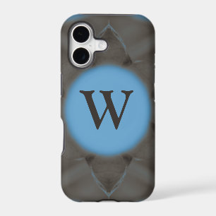 Elegant Blue Grey monogram