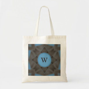 Elegant Blue Grey monogram Tote Bag