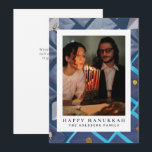Elegant Blue Happy Hanukkah Family 1 Photo Holiday Card<br><div class="desc">light and love| Elegant Blue Happy Hanukkah Family 1 Photo</div>