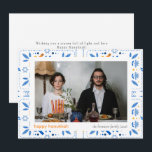 Elegant Blue Happy Hanukkah Family 1 Photo Holiday Card<br><div class="desc">light and love| Elegant Blue Happy Hanukkah Family 1 Photo</div>