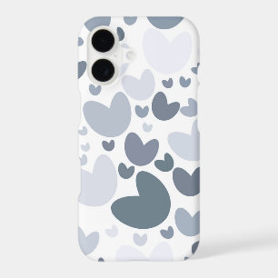 Elegant Blue Hearts iPhone Case