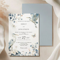 Elegant Blue Heron Foliage Wedding