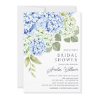 Elegant Blue Hydrangea Bridal Shower Invitation