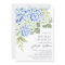 Elegant Blue Hydrangea Bridal Shower Invitation