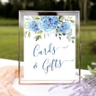 Elegant Blue Hydrangea Cards and Gifts Wedding