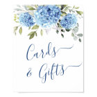 Elegant Blue Hydrangea Cards and Gifts Wedding
