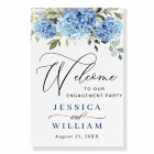 Elegant Blue Hydrangea Eucalyptus Engagement Party