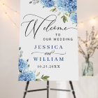 Elegant Blue Hydrangea Eucalyptus WEDDING Welcome