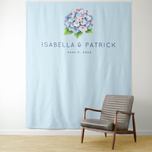 Elegant Blue Hydrangea Floral Tapestry