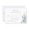 Elegant Blue Hydrangea Greenery Wedding RSVP Card