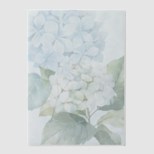 Elegant Blue Hydrangea Vellum Overlay Invitations