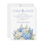 Elegant Blue Hydrangea White Florals Photo Wedding