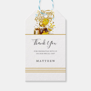 Elegant Blue Hydrangea   White Thank You Favour Gift Tags