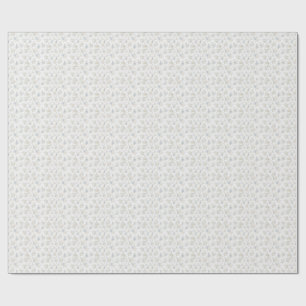 Elegant Blue & Ivory Floral Wrapping Paper
