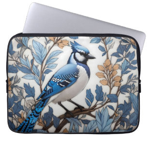 Elegant Blue Jay William Morris Inspired Laptop Sleeve