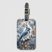 Elegant Blue Jay William Morris Inspired