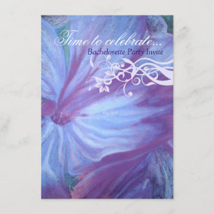 Elegant blue lilacs floral bachelorette invites