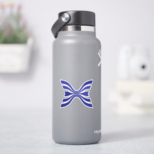 Elegant Blue Line Letter X Monogram
