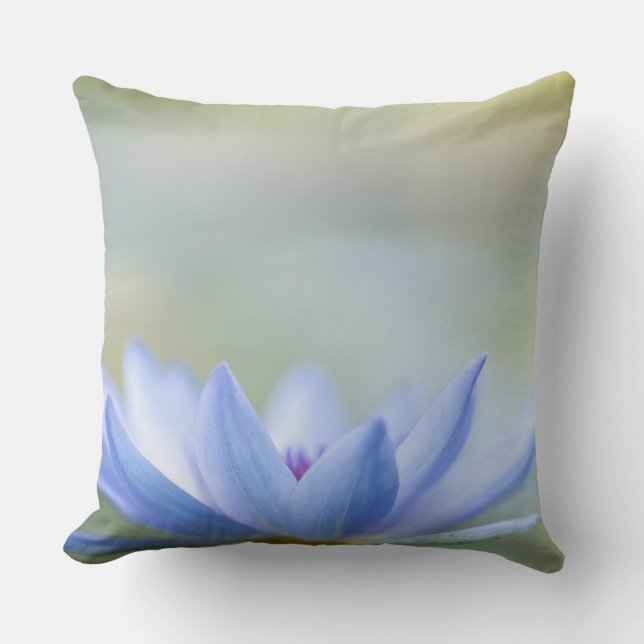 Elegant Blue Lotus  Cushion (Front)