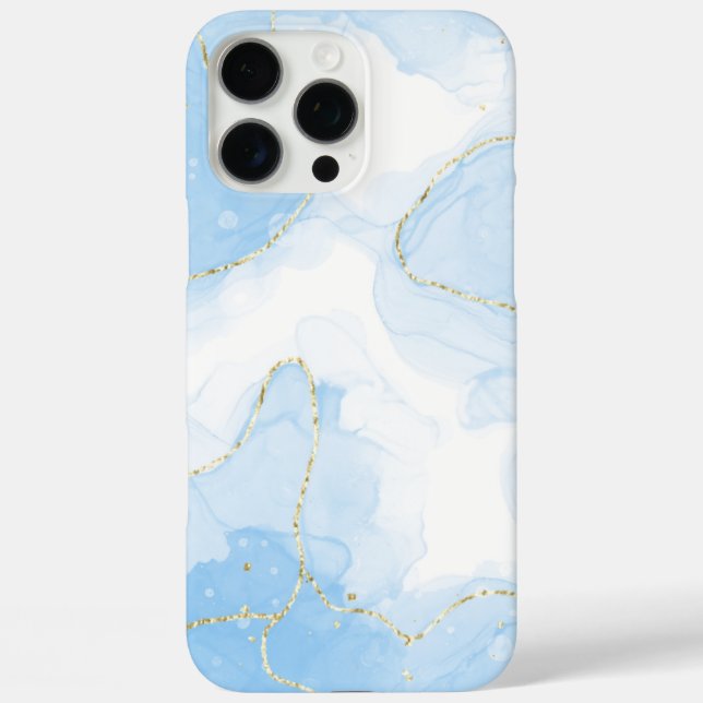 Elegant Blue Marble Case-Mate iPhone Case (Back)