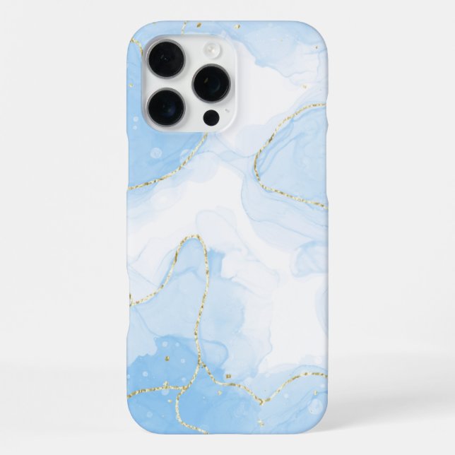 Elegant Blue Marble iPhone Case (Back)