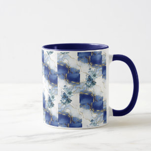 Elegant Blue Marble Mug