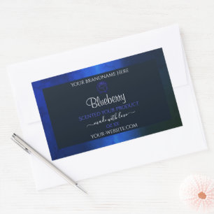 Elegant Blue Marble Pattern Floral Product Labels