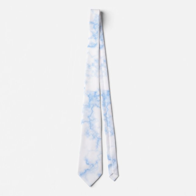 Elegant Blue Marble Tie (Front)