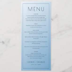 Elegant Blue Menu Template
