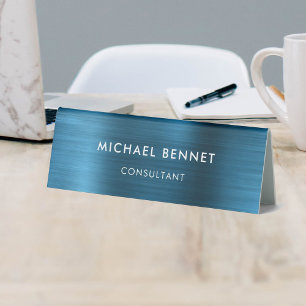 Elegant Blue Metallic Professional Business