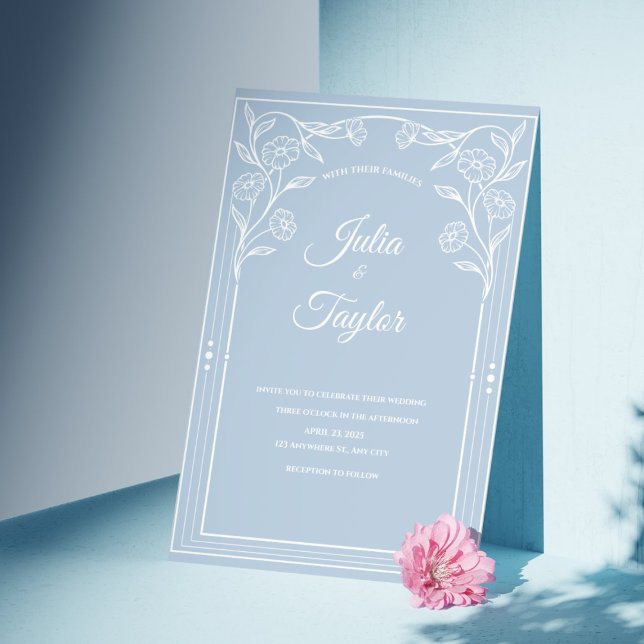 Elegant Blue Minimal Invitation (Creator Uploaded)