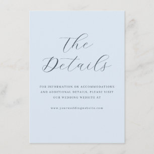 Elegant Blue Minimalist Details Enclosure Card