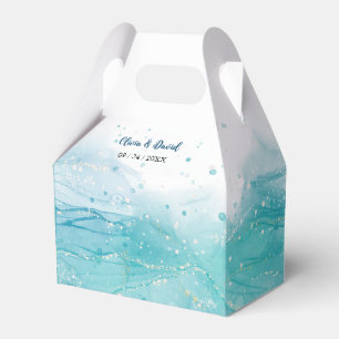 Elegant Blue Ocean Wedding Favour Box