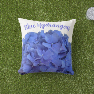 Elegant Blue periwinkle elegant floral hydrangeas  Cushion