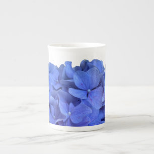 Elegant Blue periwinkle floral hydrangeas  Bone China Mug