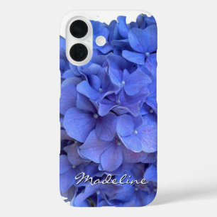 Elegant Blue periwinkle floral hydrangeas  iPhone 16 Case