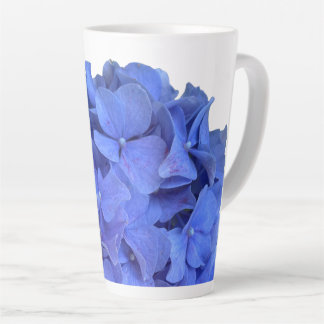 Elegant Blue periwinkle floral hydrangeas  Latte Mug
