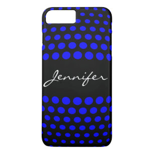 Elegant Blue Polka Dots Pattern iPhone 8 Plus/7 Plus Case