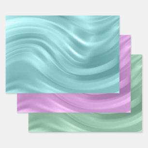 Elegant Blue Purple Teal Swirl Pattern Chic Wrapping Paper Sheet