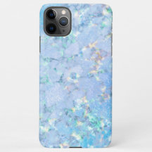Elegant blue rainbow holographic marble ice